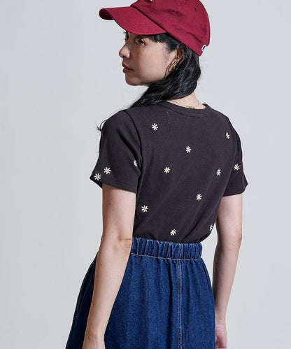 迷你雛菊刺繡T恤/肋T恤