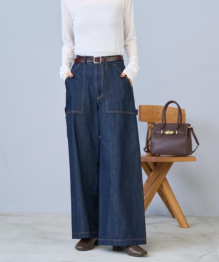 畫家寬鬆褲＜可搭配套裝＞