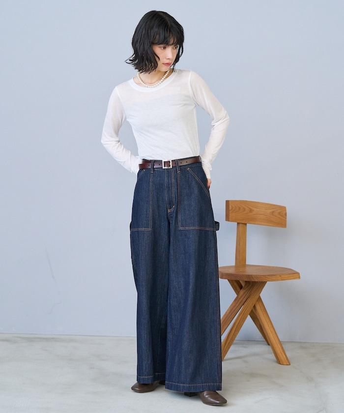 畫家寬鬆褲＜可搭配套裝＞