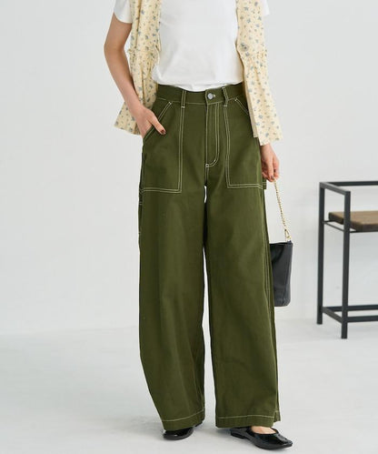 畫家寬鬆褲＜可搭配套裝＞