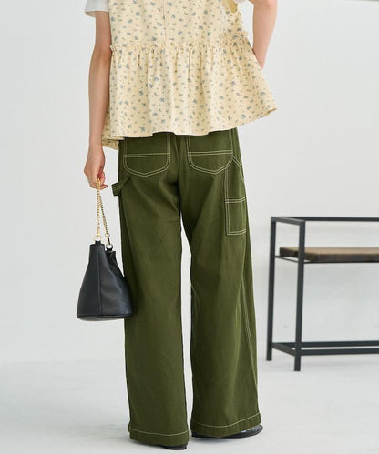 畫家寬鬆褲＜可搭配套裝＞