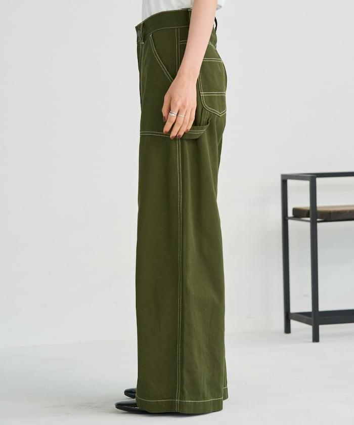 畫家寬鬆褲＜可搭配套裝＞