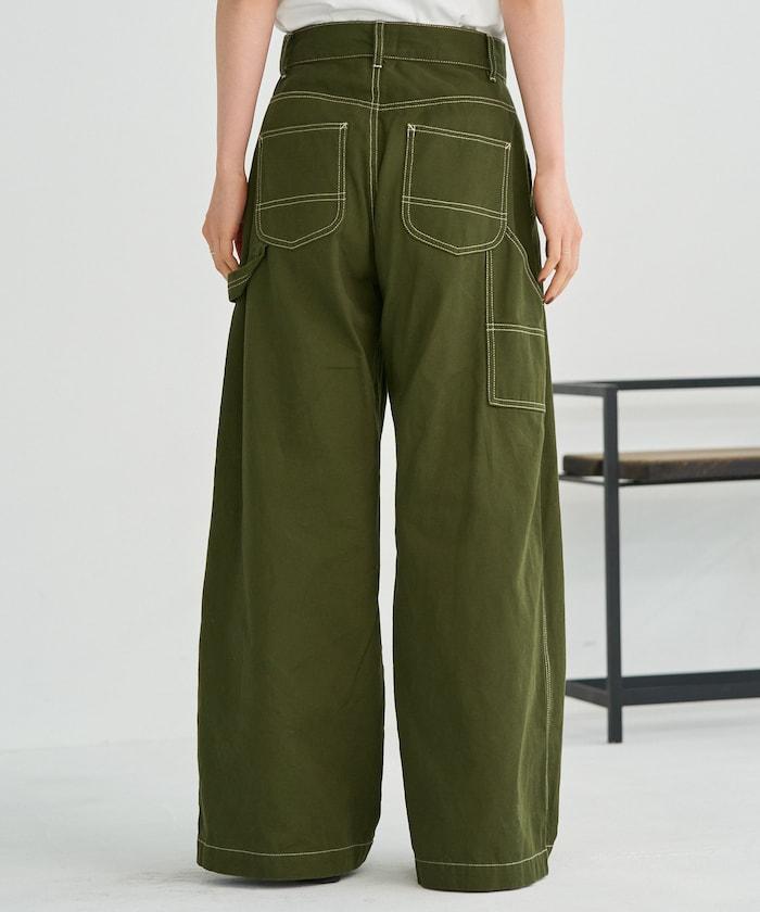 畫家寬鬆褲＜可搭配套裝＞