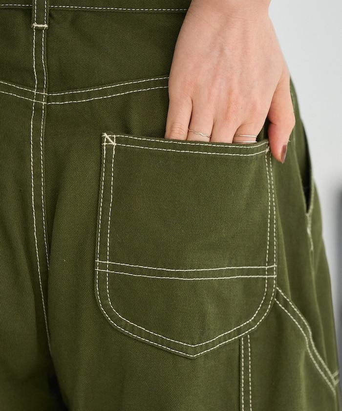 畫家寬鬆褲＜可搭配套裝＞