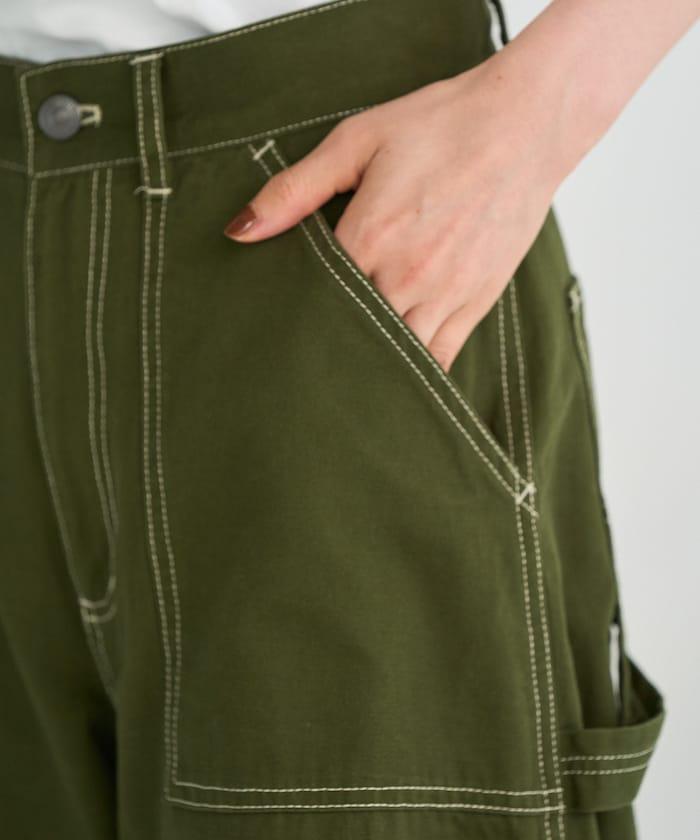 畫家寬鬆褲＜可搭配套裝＞