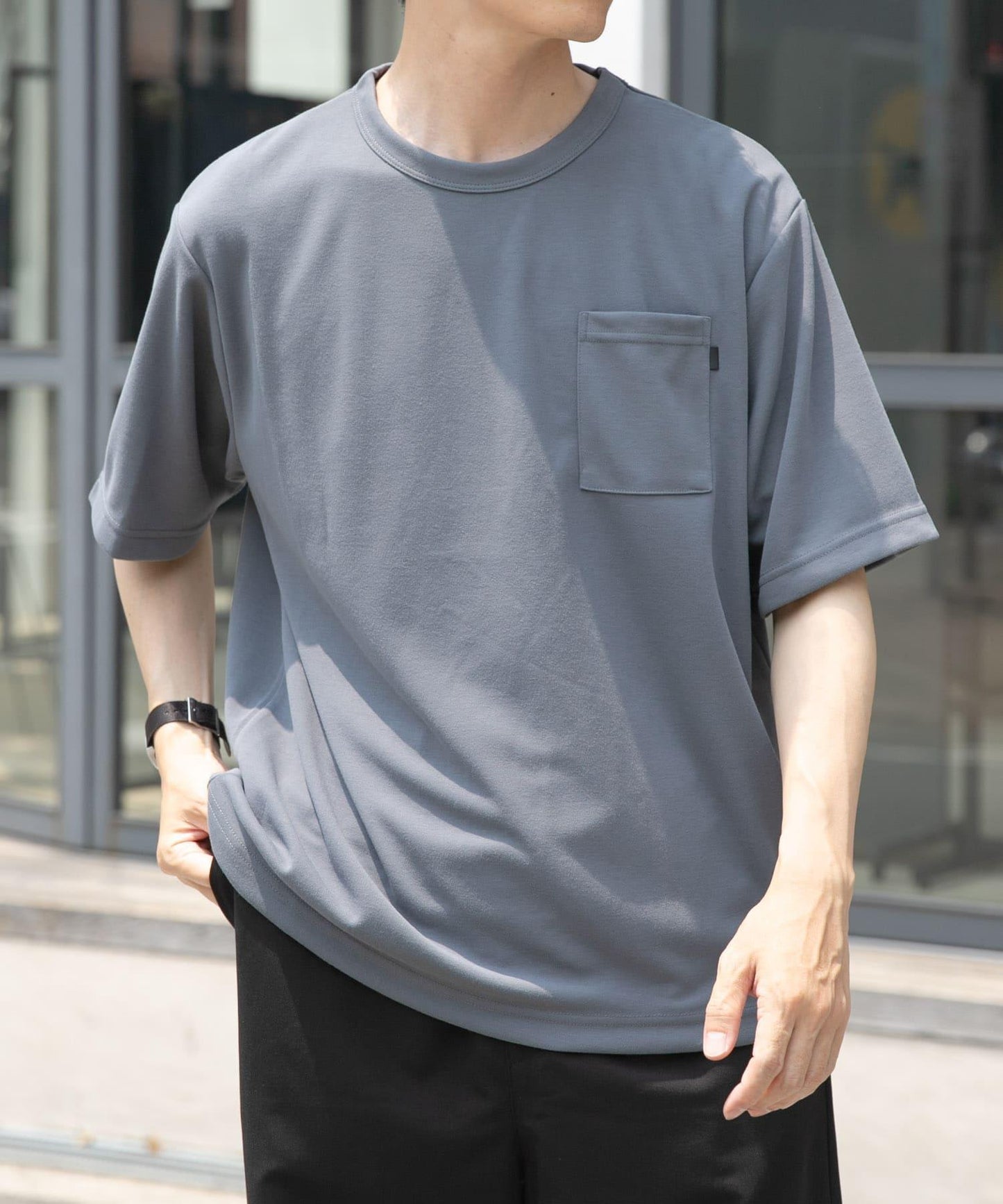 「速幹/易打理/防紫外線」高功能羅紋短袖T恤