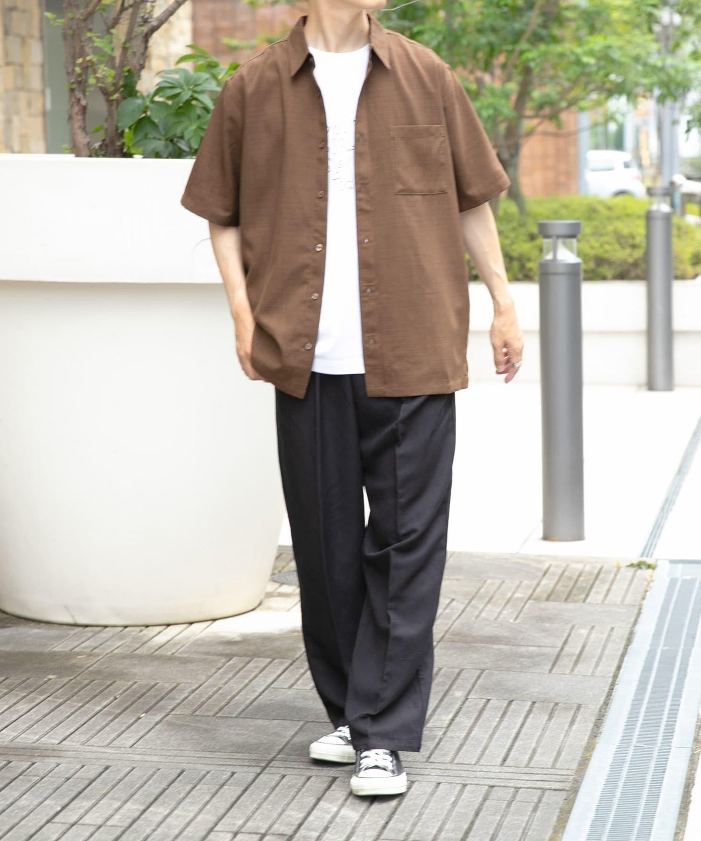 易護理/速幹/防紫外線 可搭配套裝 速幹亞麻感短袖襯衫