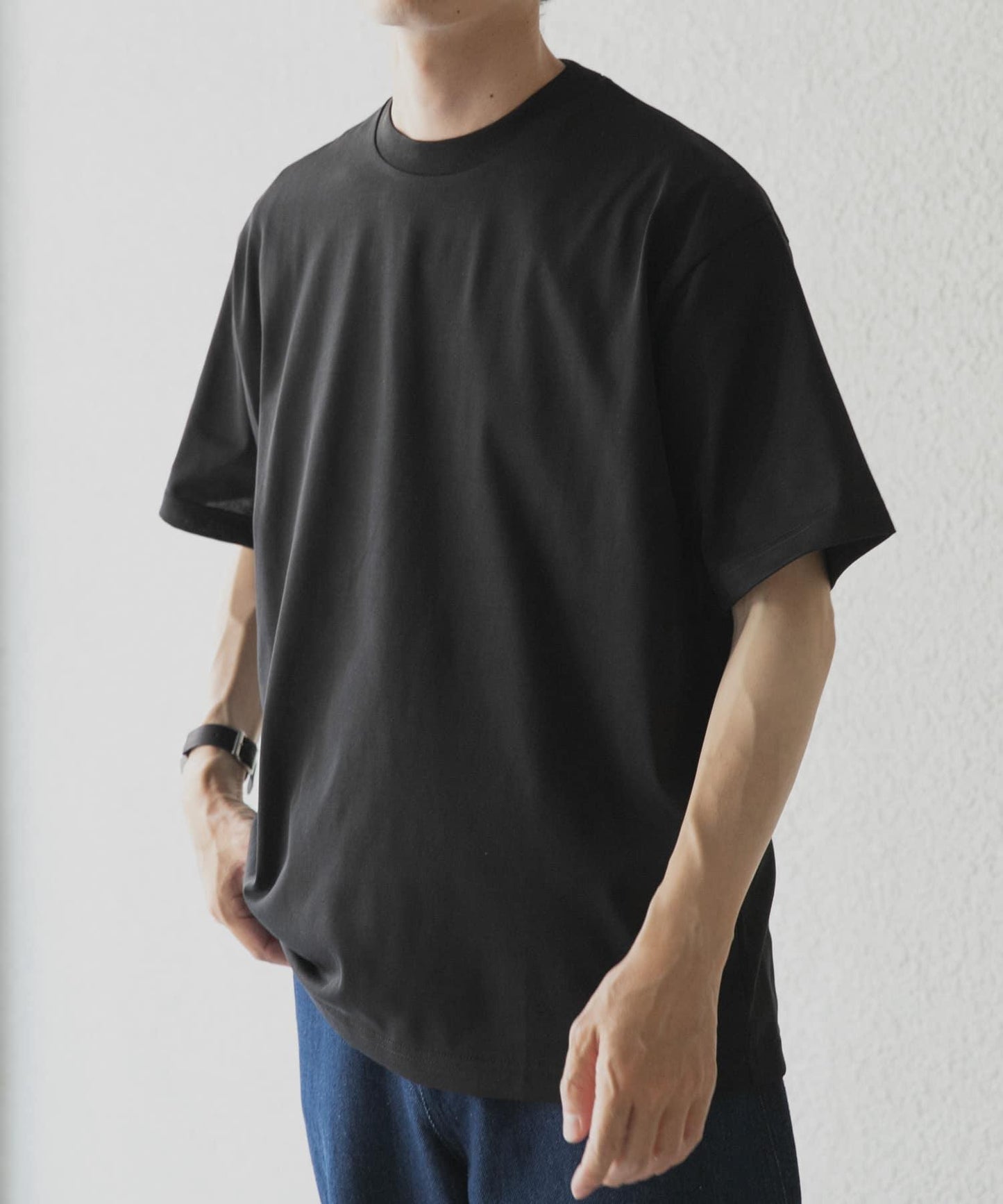 接觸冷感/防紫外線絲光圓領T恤