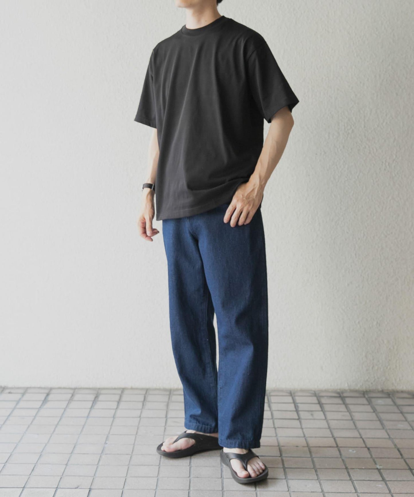 接觸冷感/防紫外線絲光圓領T恤