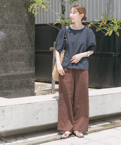 足球風格泡泡袖套頭衫