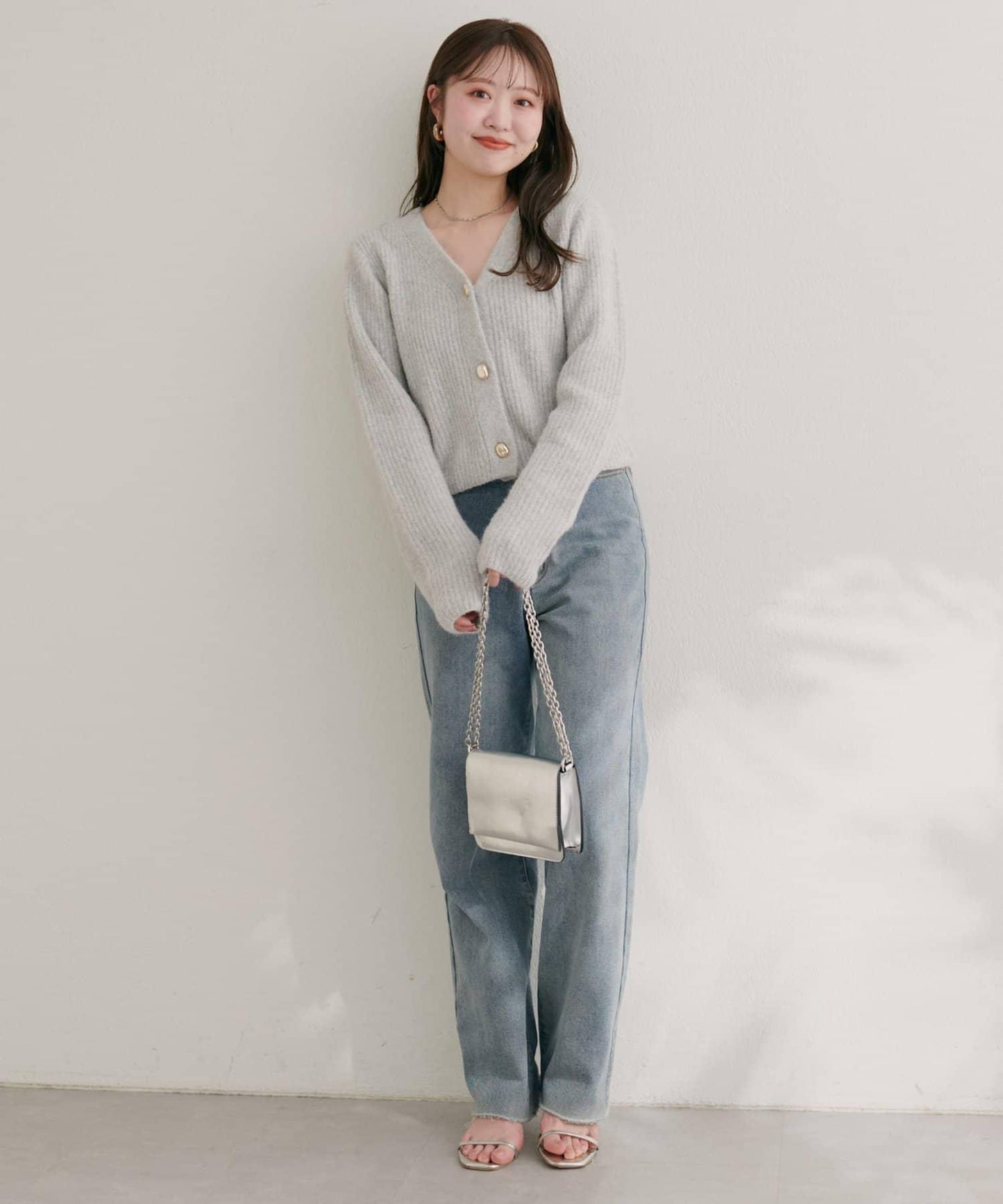 【限定】羊毛混紡條紋編織羊毛衫