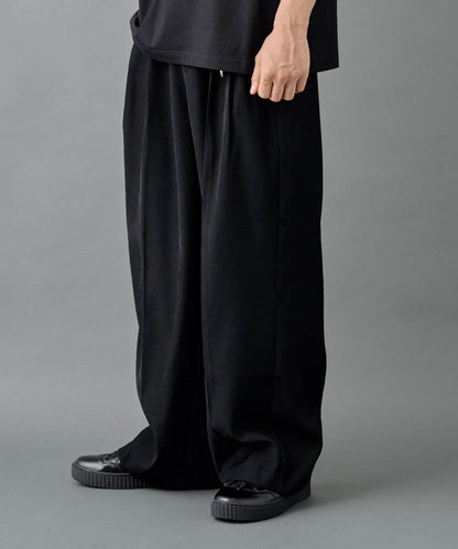 2褶寬鬆直筒西褲褲子