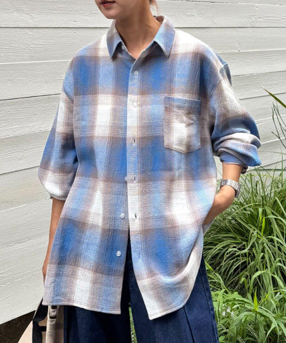 【男女通用】卡拉米奧利奧佈雷格格紋襯衫