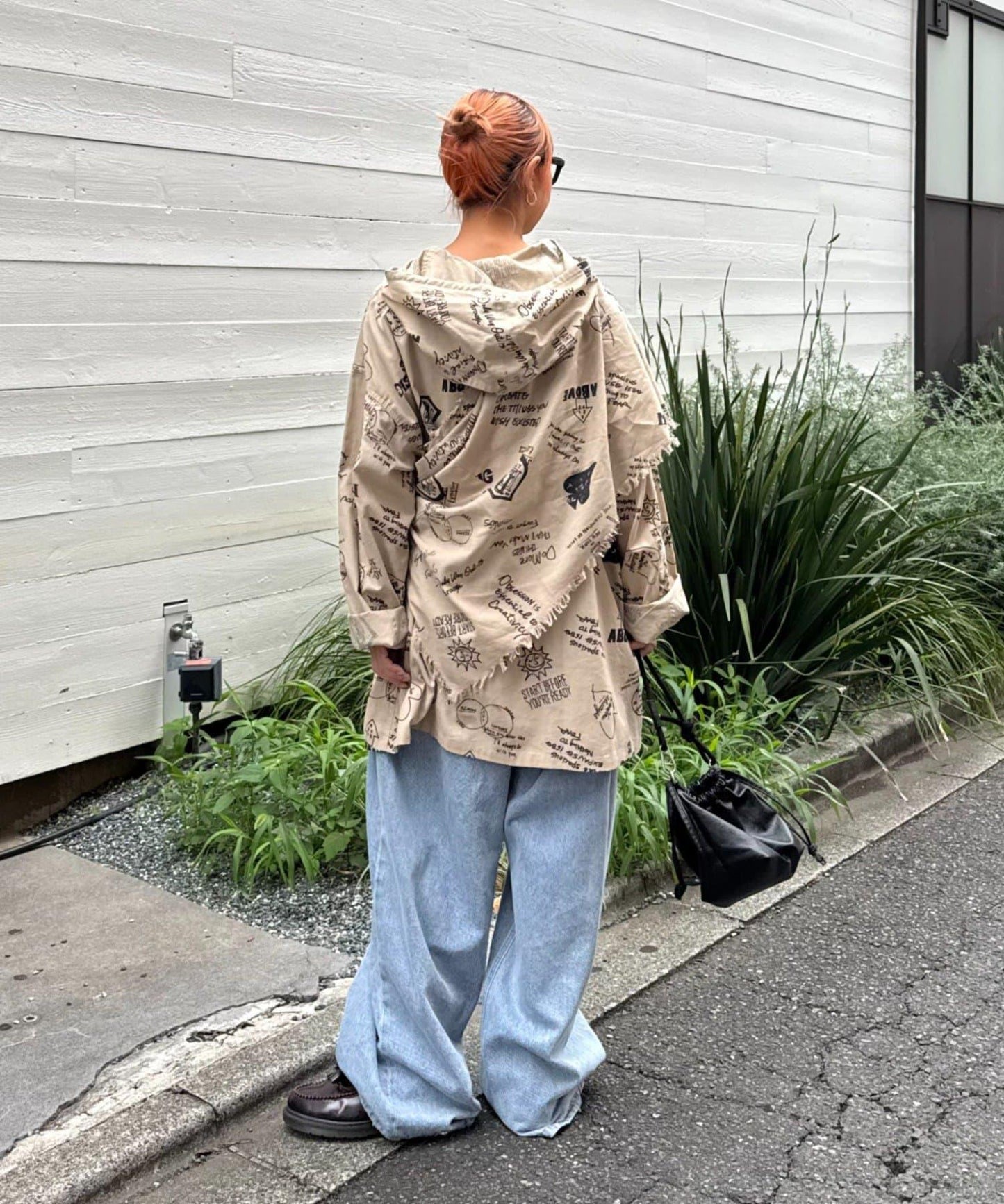 【SOUNDSGOOOOD】（套裝商品）繪畫睡眠連帽襯衫外套＆多功能裙