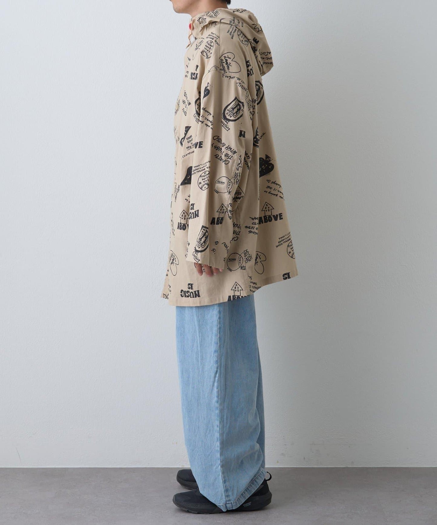 【SOUNDSGOOOOD】（套裝商品）繪畫睡眠連帽襯衫外套＆多功能裙