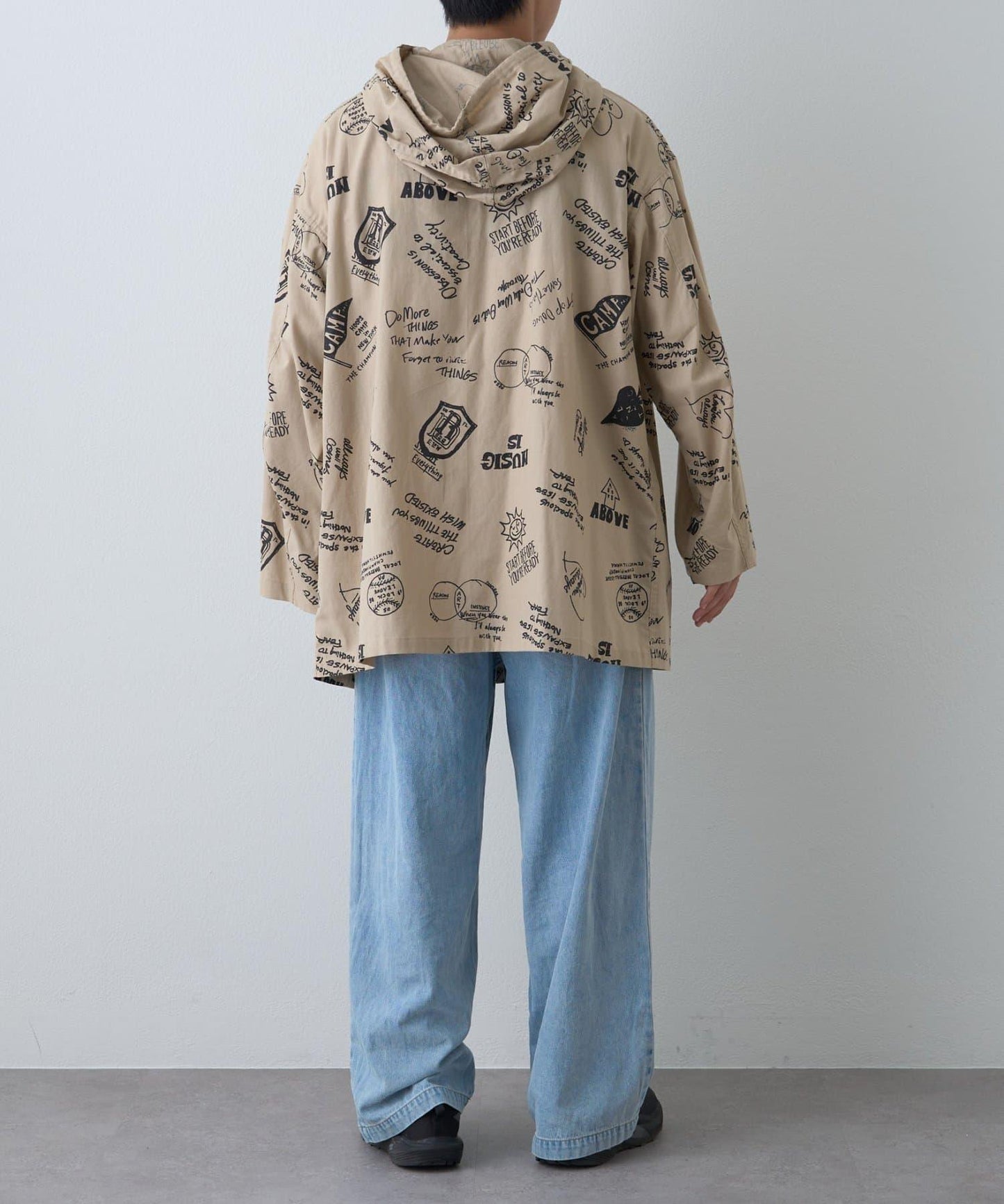 【SOUNDSGOOOOD】（套裝商品）繪畫睡眠連帽襯衫外套＆多功能裙