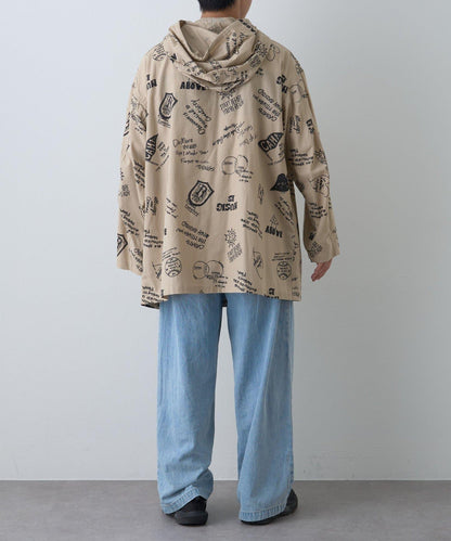 【SOUNDSGOOOOD】（套裝商品）繪畫睡眠連帽襯衫外套＆多功能裙
