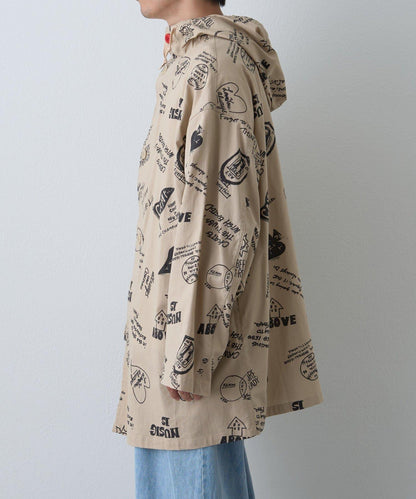 【SOUNDSGOOOOD】（套裝商品）繪畫睡眠連帽襯衫外套＆多功能裙