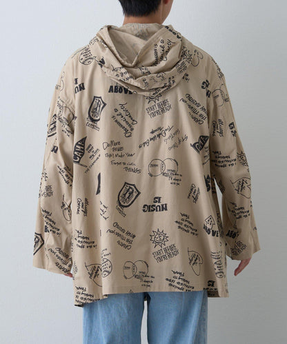 【SOUNDSGOOOOD】（套裝商品）繪畫睡眠連帽襯衫外套＆多功能裙