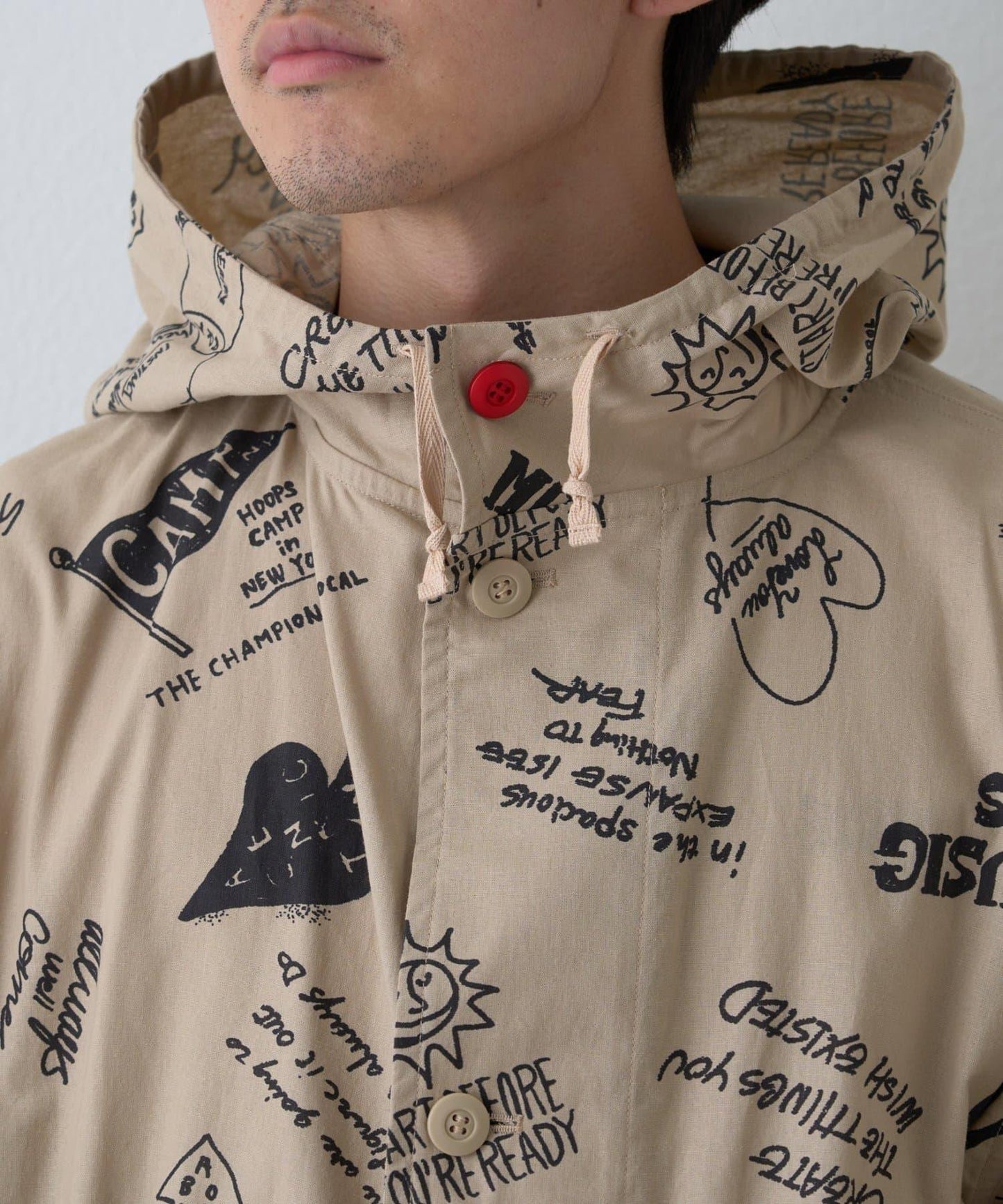 【SOUNDSGOOOOD】（套裝商品）繪畫睡眠連帽襯衫外套＆多功能裙