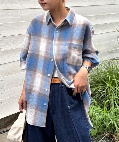 【男女通用】卡拉米奧利奧佈雷格格紋襯衫