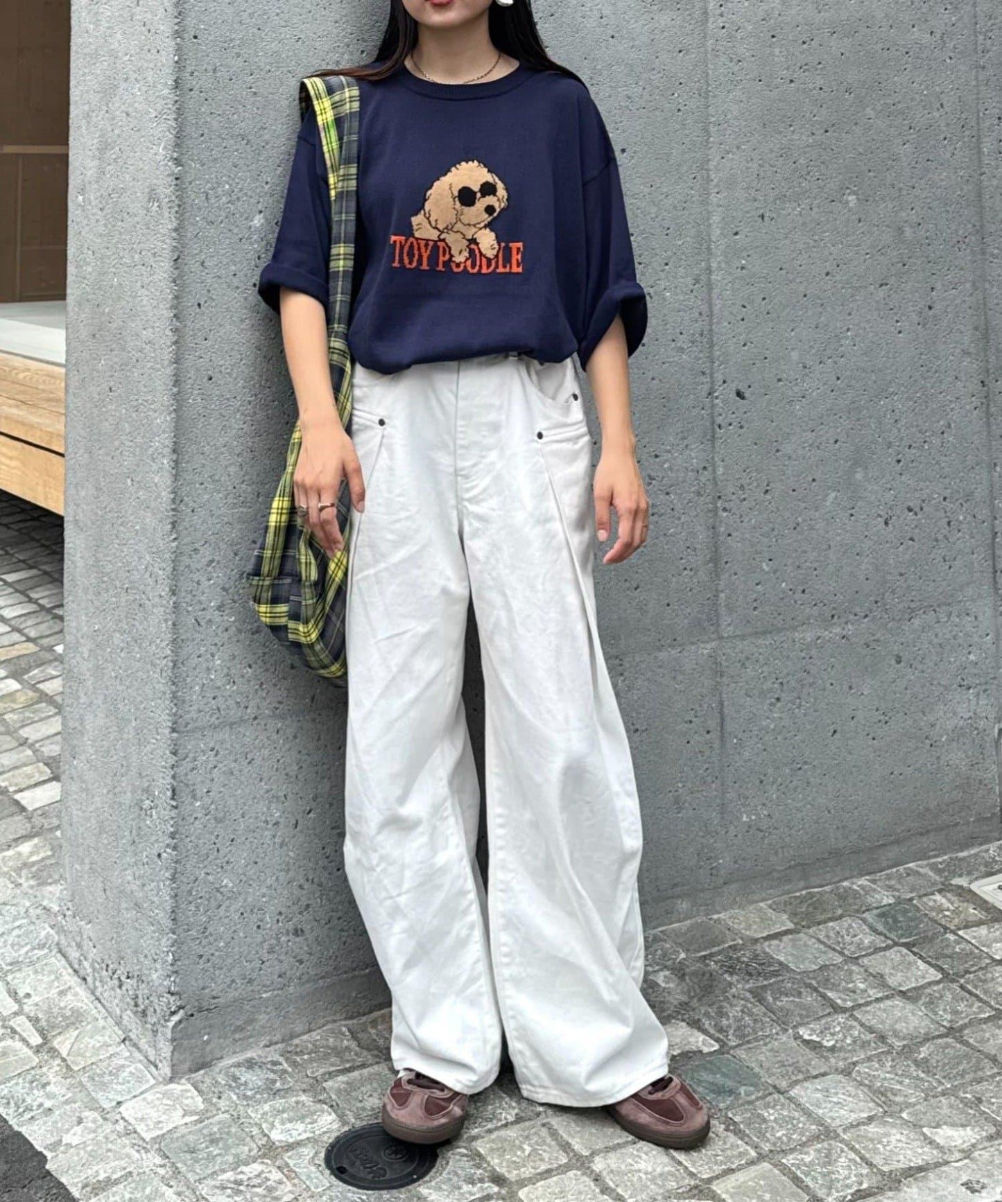 【男女通用】動物紋狗夏季針織半袖T恤