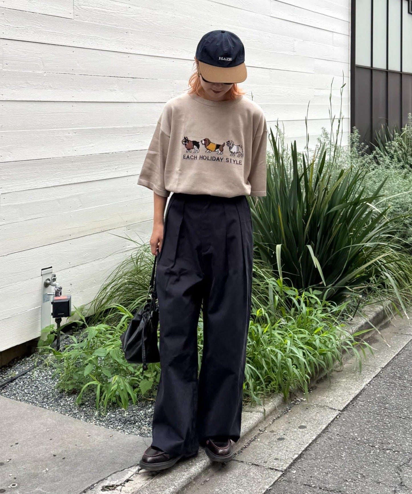 【男女通用】動物紋狗夏季針織半袖T恤