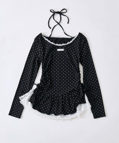 下襬蕾絲吊帶上衣