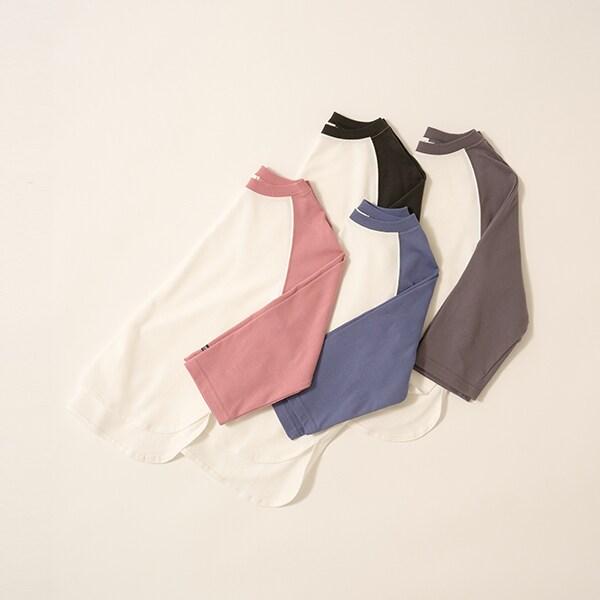 【舒適天竺】寬鬆版型插肩袖T恤