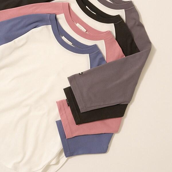 【舒適天竺】寬鬆版型插肩袖T恤