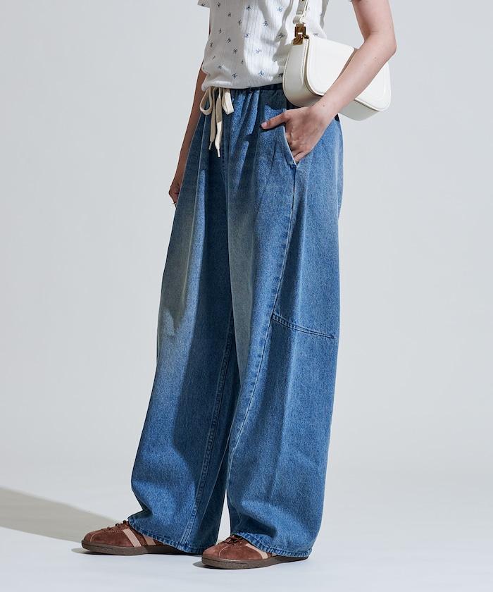 洗水處理 曲線寬鬆牛仔褲