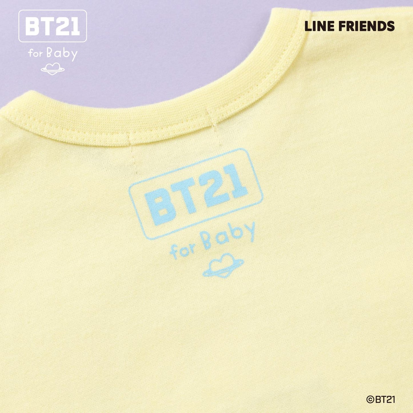 【《BT21》】印花與刺繡短袖T恤（嬰兒款）