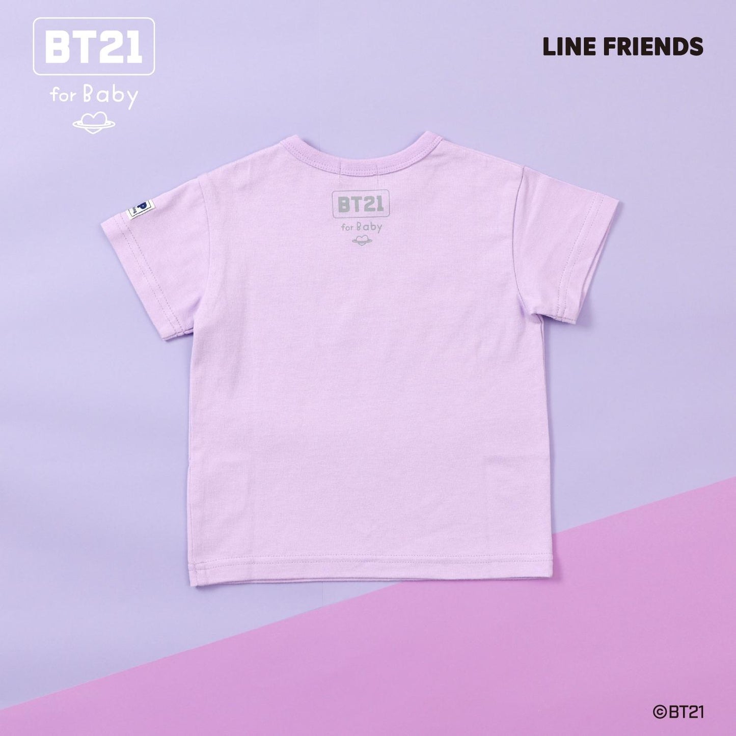 【《BT21》】印花與刺繡短袖T恤（嬰兒款）