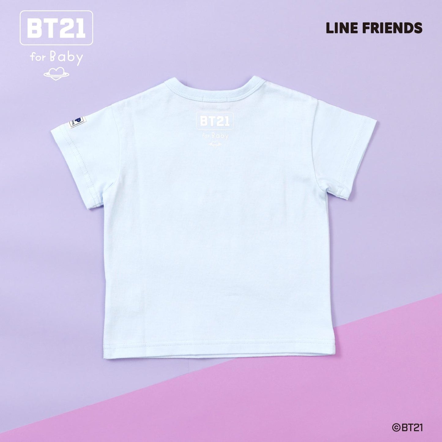 【《BT21》】印花與刺繡短袖T恤（嬰兒款）