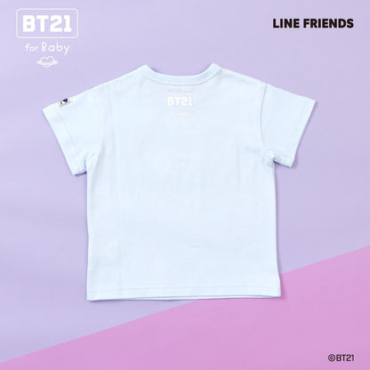 【《BT21》】印花與刺繡短袖T恤（嬰兒款）