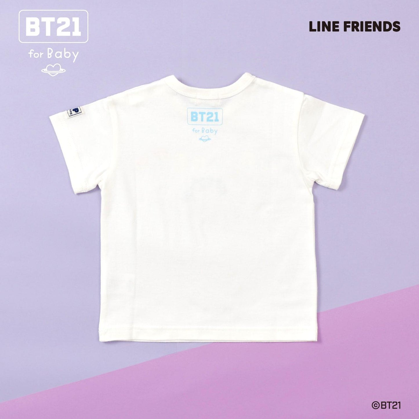 【《BT21》】印花與刺繡短袖T恤（嬰兒款）