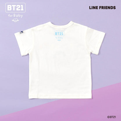 【《BT21》】印花與刺繡短袖T恤（嬰兒款）