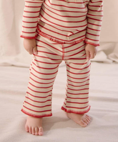 【嬰兒】【Qinn】條紋彈力緊身褲