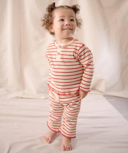 【嬰兒】【Qinn】條紋彈力緊身褲