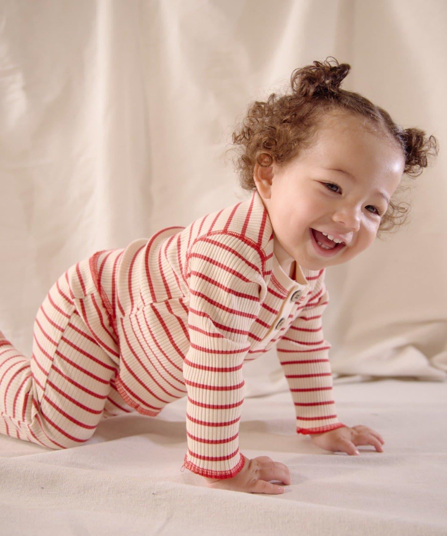 【嬰兒】【Qinn】條紋彈力緊身褲