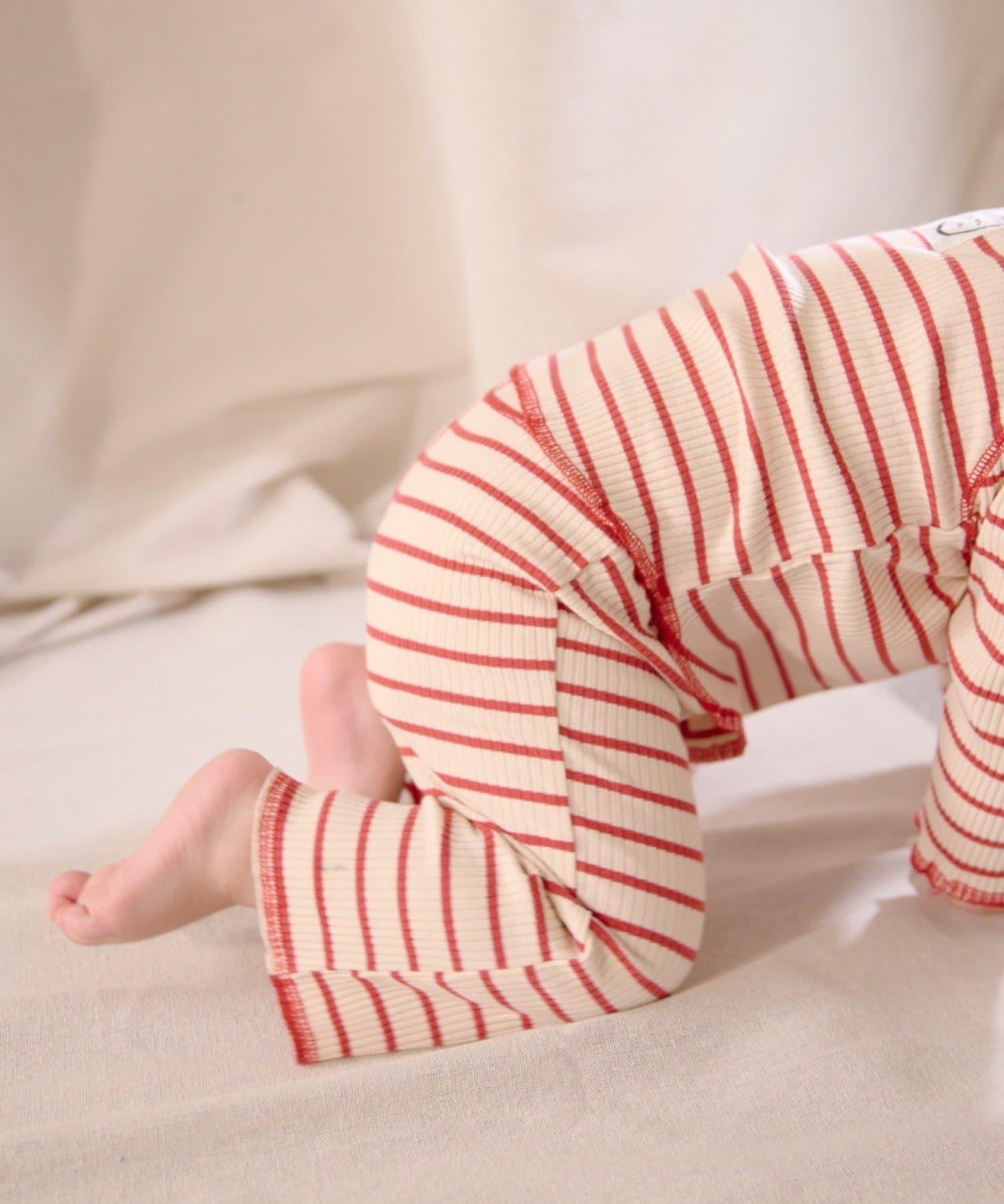 【嬰兒】【Qinn】條紋彈力緊身褲