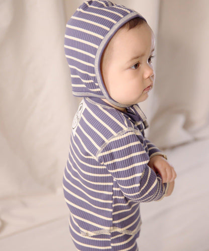 【寶寶】【欽】條紋肋織亨利領上衣