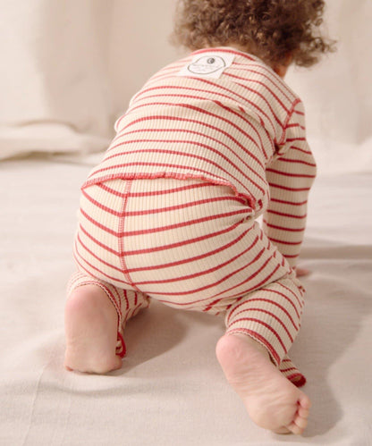 【嬰兒】【Qinn】條紋彈力緊身褲