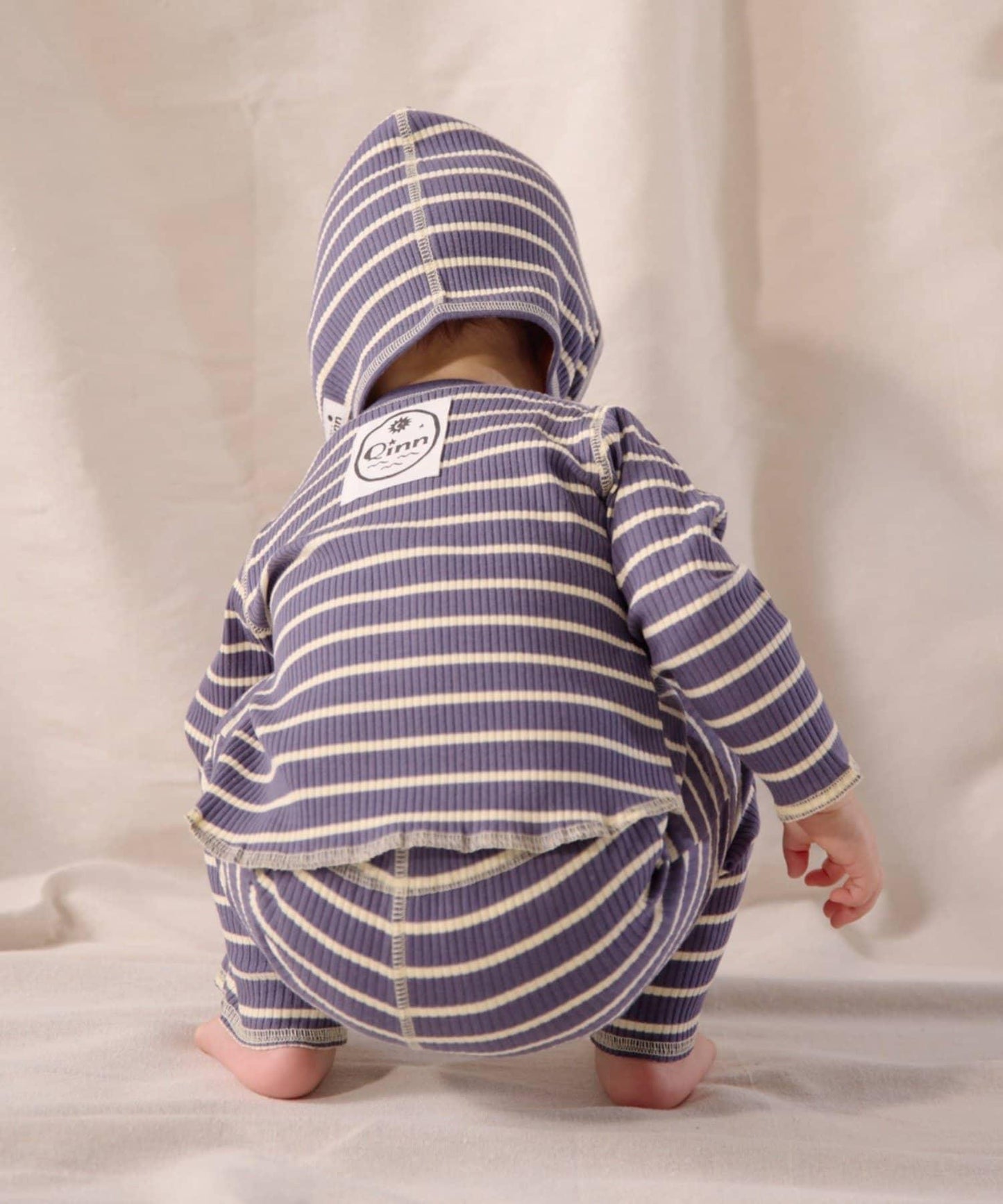 【寶寶】【欽】條紋肋織亨利領上衣