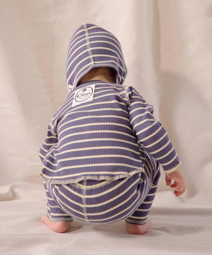 【寶寶】【欽】條紋肋織亨利領上衣