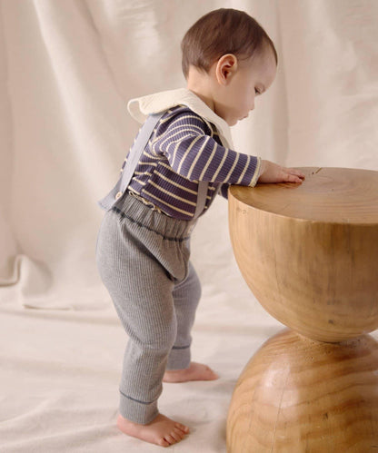 【寶寶】【欽】條紋肋織亨利領上衣