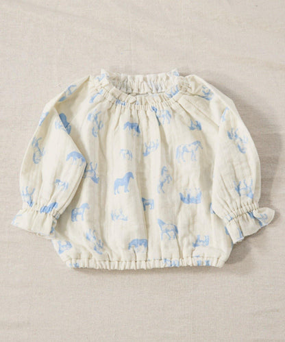 【嬰兒】【Qinn】雙層紗布上衣