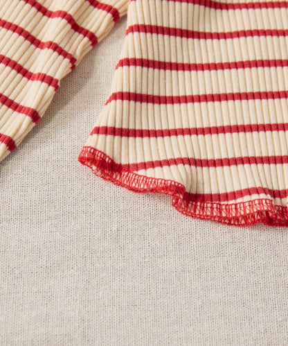 【寶寶】【欽】條紋肋織亨利領上衣