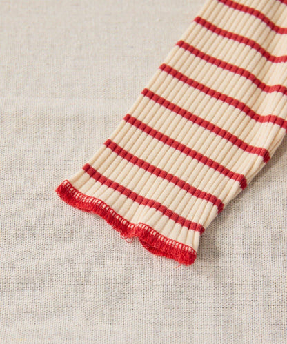 【寶寶】【欽】條紋肋織亨利領上衣