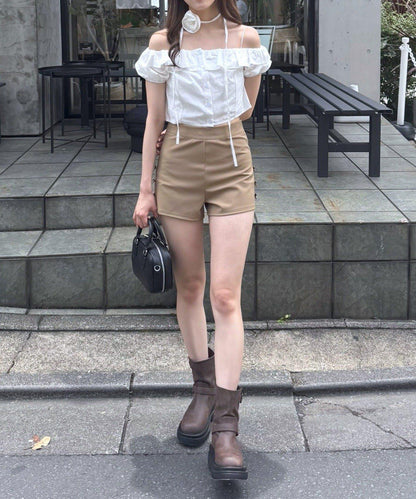 【mystic】[mline]玫瑰花頸帶襯衫